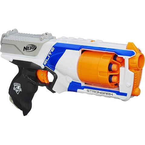 NERF Disruptor Elite Blaster - 6-Dart Rotating Drum, Slam Fire, Includes 6 Official Nerf Elite Da... | Amazon (US)