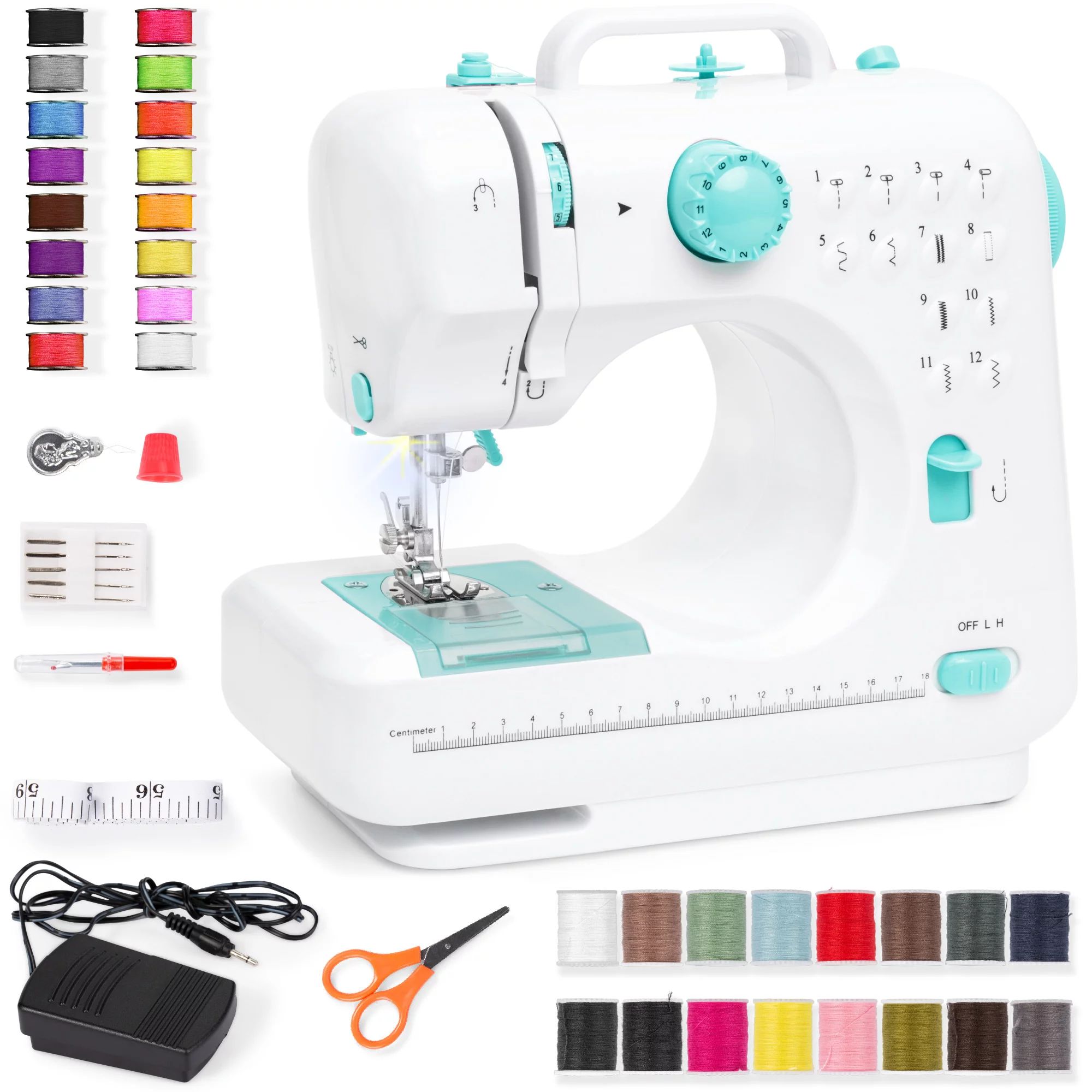 Best Choice Products 6V Portable Sewing Machine, 42-Piece Beginners Kit w/ 12 Stitch Patterns - T... | Walmart (US)