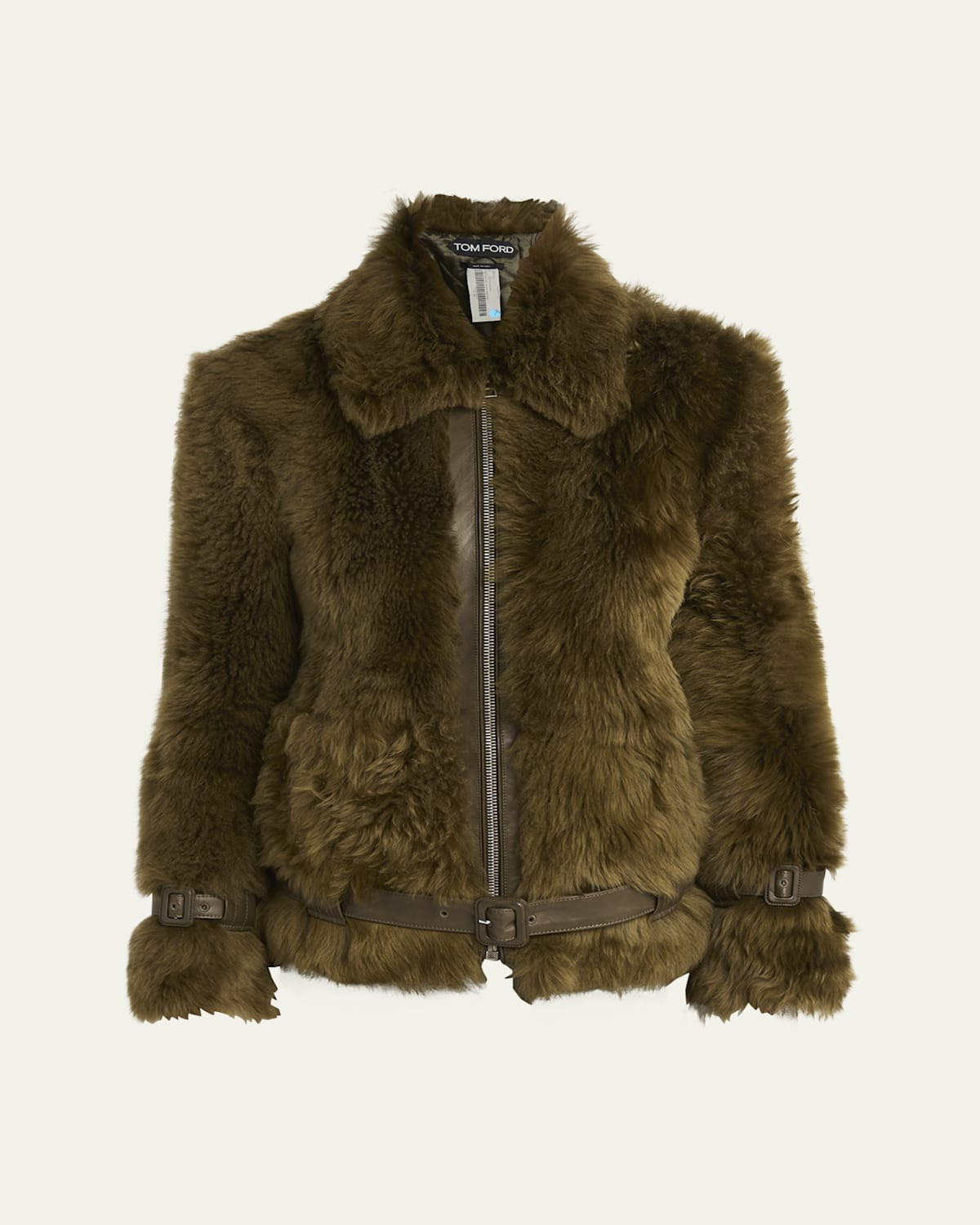 Sheep Shearling Belted Short Jacket | Bergdorf Goodman