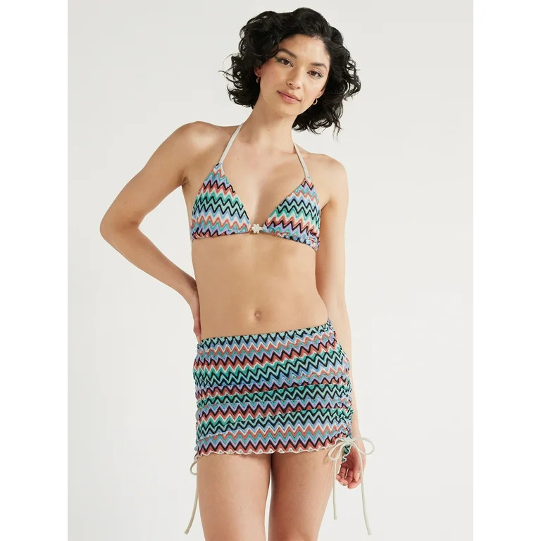 No Boundaries Juniors Crochet Chevron Coverup Skirt, Sizes S-XL | Walmart (US)