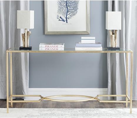 Safavieh Home Collection Inga Gold Console Table | Amazon (US)