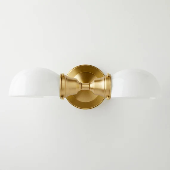 Kitchen Light Bathroom Fixture Wall Sconce With White Glass | Etsy Canada | Etsy (CAD)