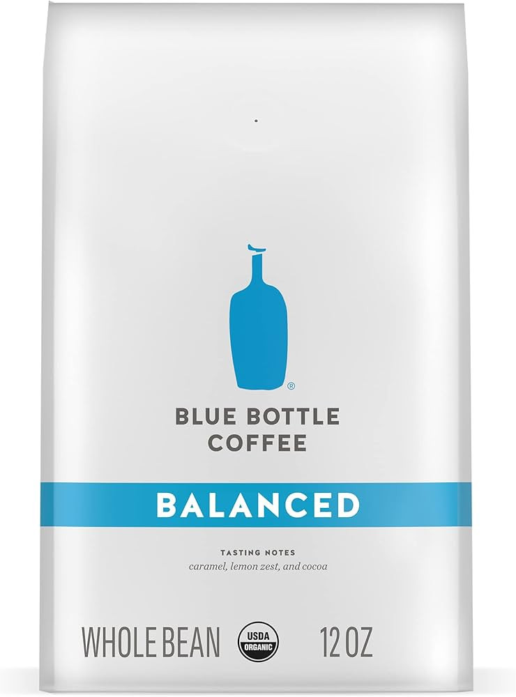 Blue Bottle Whole Bean Organic Coffee, Balanced, Medium Roast, 12 Ounce bag (Pack of 1) | Amazon (US)