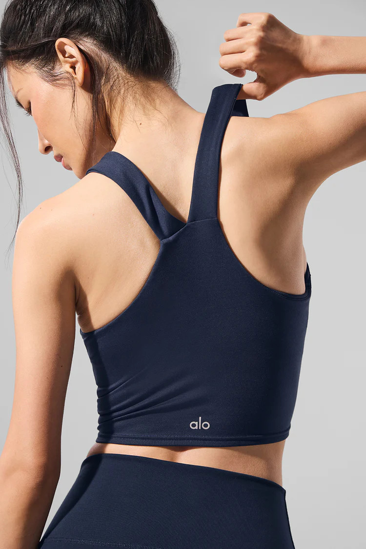Airbrush Real Bra Tank - Navy | Alo Yoga (US)