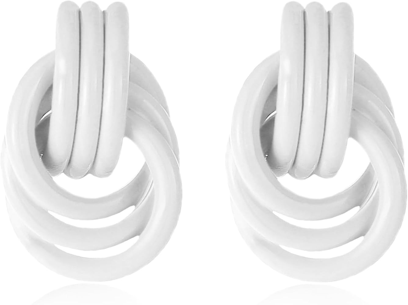 Trendy Gold Knot Heart Earrings for Women Colored Drop Dangle Statement Earrings Chunky Link Earr... | Amazon (US)