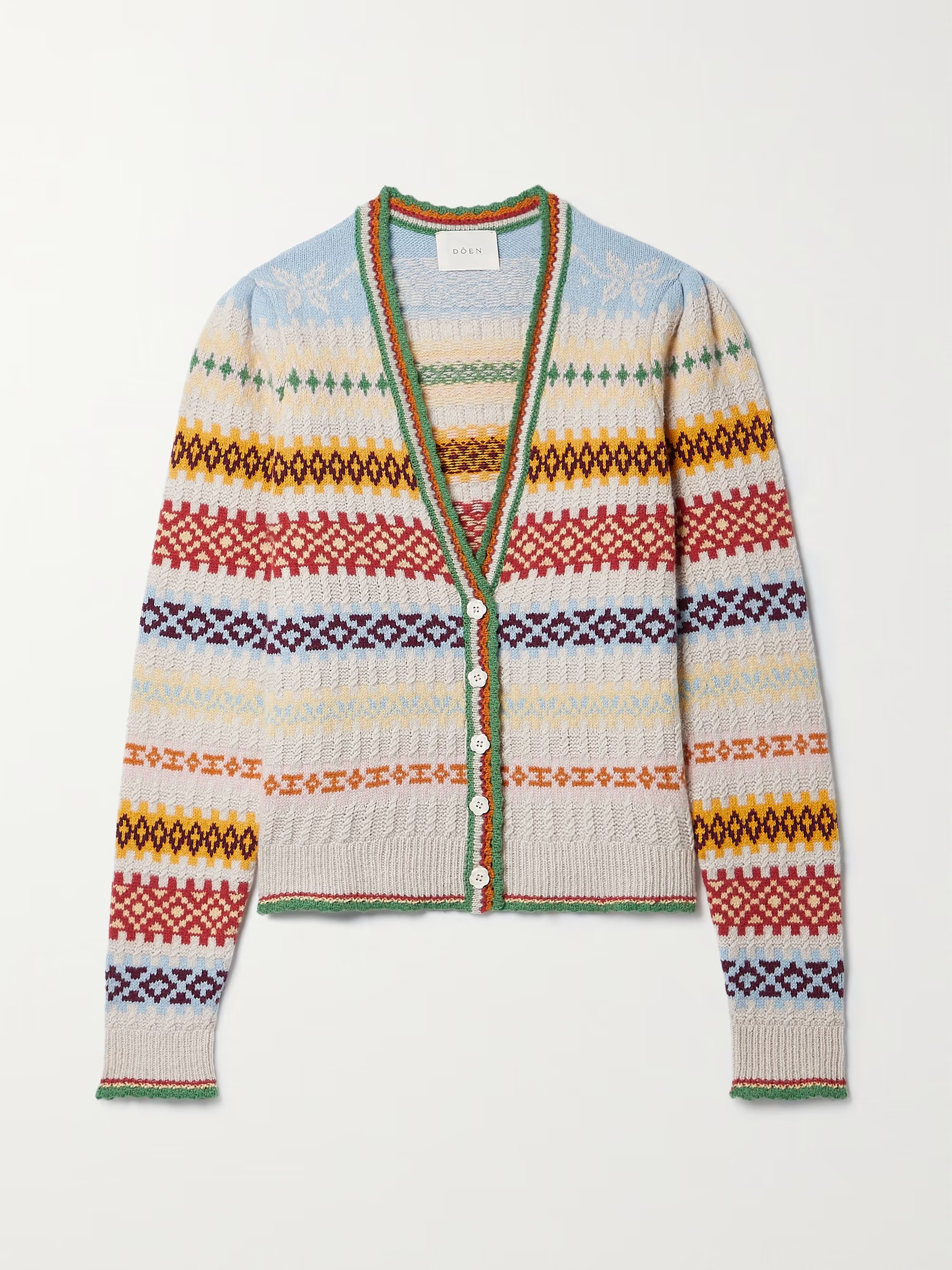 Alba Fair Isle recycled cashmere and wool blend cardigan | NET-A-PORTER (US)