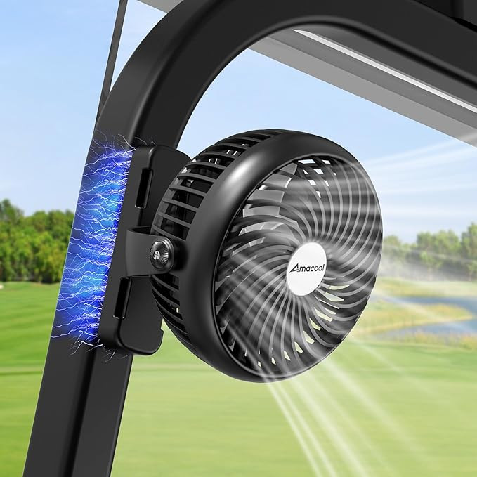 AMACOOL Magnetic Golf Cart Cruise Fan, Tool Gifts for Men Him Dad Husband Father, 5000mAh Recharg... | Amazon (US)