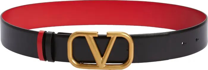 Valentino Garavani VLOGO Buckle Reversible Leather Belt | Nordstrom | Nordstrom