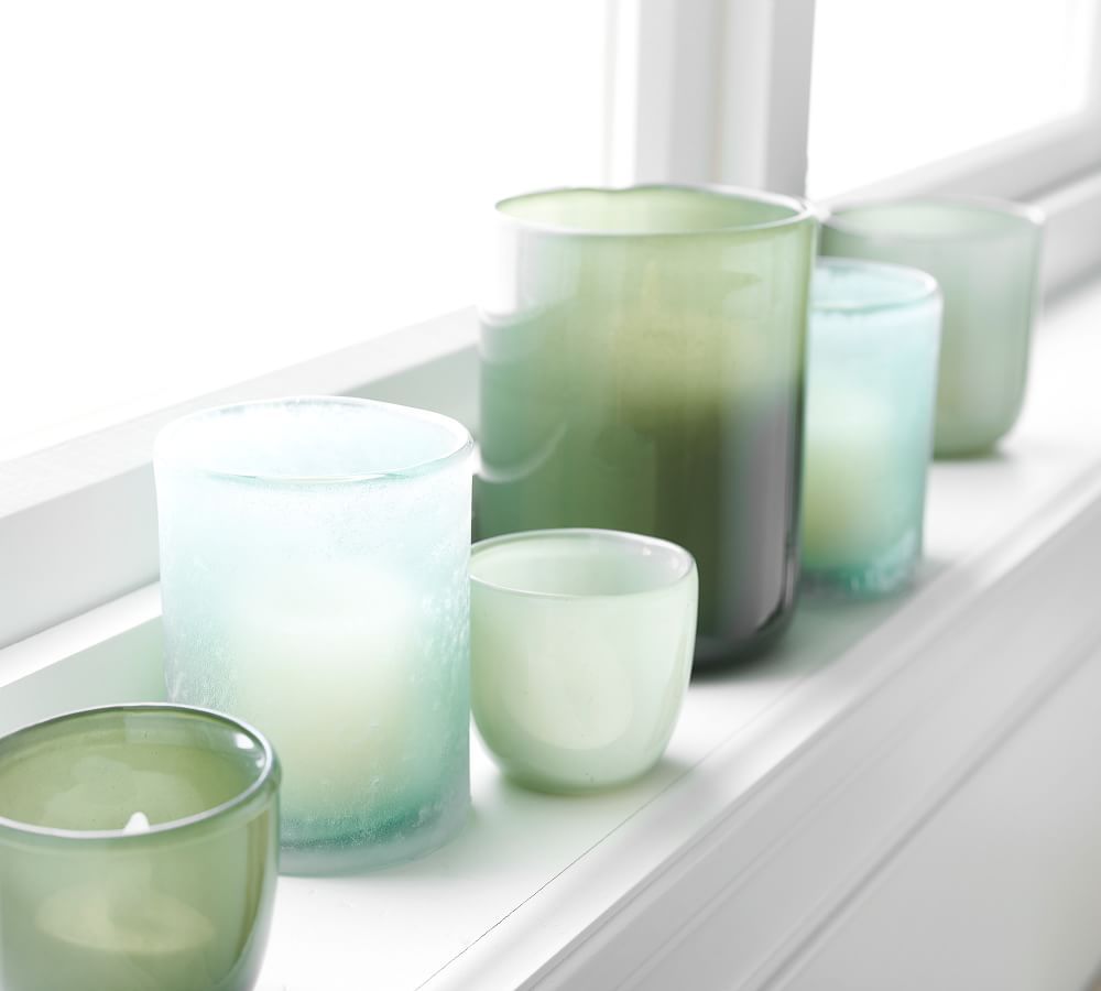 Modern Glass Votive Candleholders - Coastal | Pottery Barn (US)