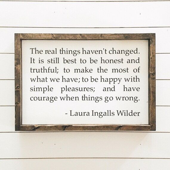 Laura Ingalls Wilder quote | wood sign | approx 18" x 12" | Etsy (US)