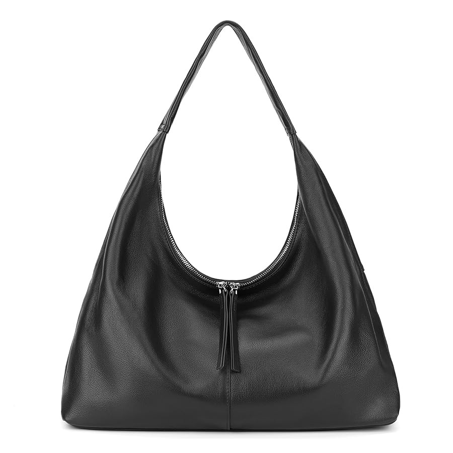 befen Leather Slouchy Hobo Bags for Women, Ultra Soft Large Tote Bag Purses, Lightweight Shoulder... | Amazon (US)