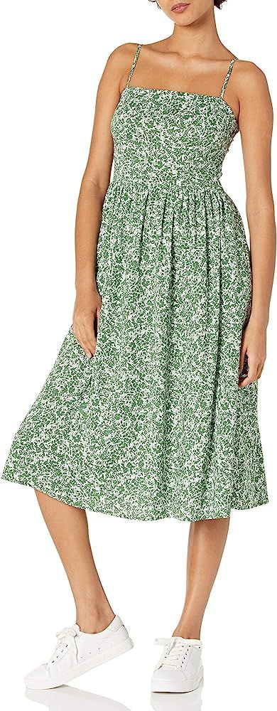 Amazon Brand - Goodthreads Women's Georgette Smock-Back Cami Midi Dress | Amazon (US)