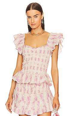 LoveShackFancy Compass Top in French Lilac from Revolve.com | Revolve Clothing (Global)