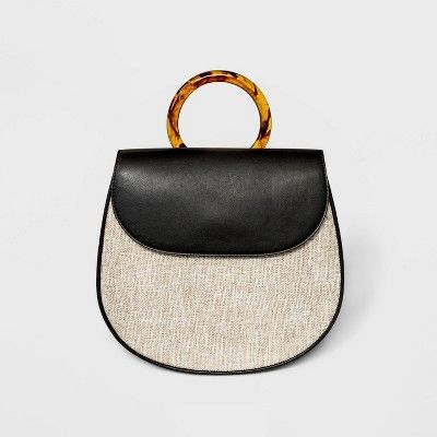 Acrylic Handle Backpack - A New Day™ Natural Linen/Black | Target