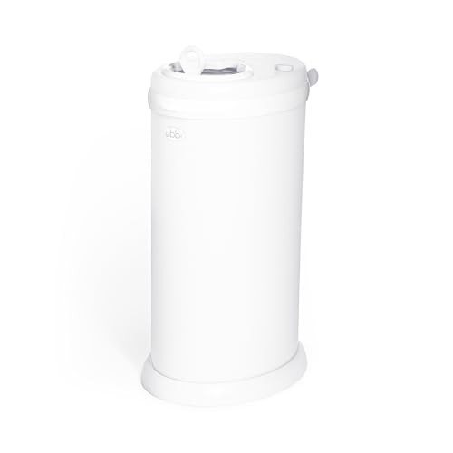 Ubbi Steel Diaper Pail, Odor Locking, No Special Bag Required, Award-Winning, Registry Must-Have, White | Amazon (US)