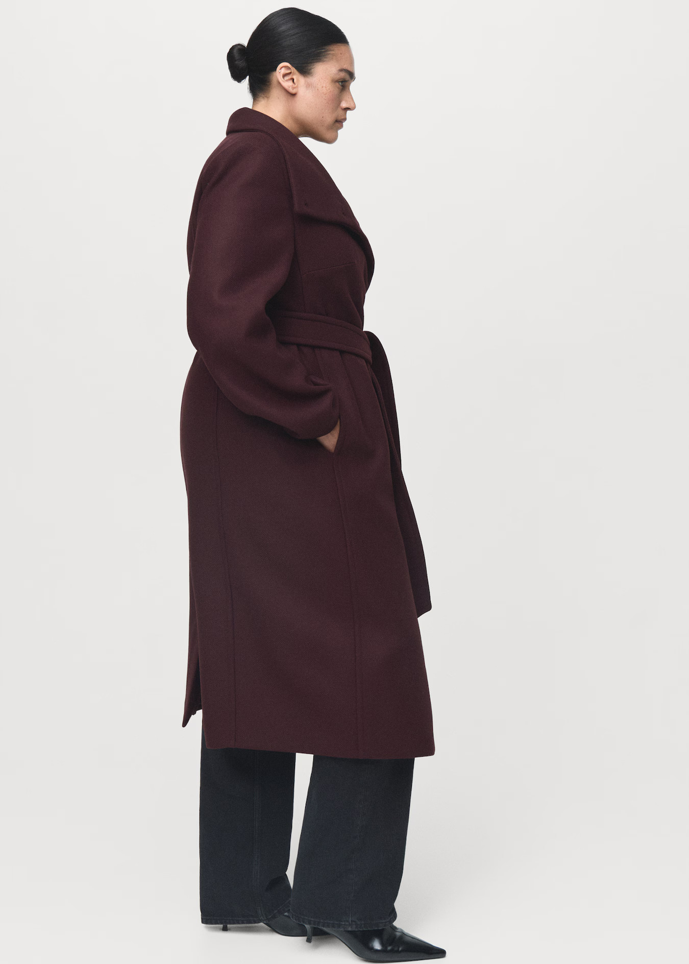 Manteco wool coat with belt | MANGO (UK)