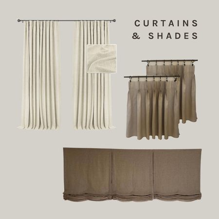 Curtains and shades I love // pinch pleated curtains // pinch pleated cafe curtains // swag roman shades

#LTKhome