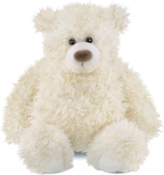 Bearington Scruffy White Plush Teddy Bear Stuffed Animal, 18 inch | Amazon (US)