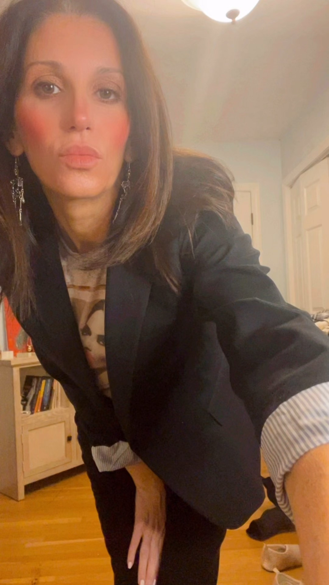 Title: Vintage Halloween Teacher Style 🕯️
Channeling spooky sophistication this week with my Lily Munster tee and my favorite J.Crew Factory cords. Perfect for classroom Halloween vibes — festive but still polished!
💀 Outfit Details:
👕 Graphic Tee: Vintage Lily Munster print for Unique  
👖 Straight-Leg Cords: J.Crew Factory – soft, structured, and come in all the best fall colors 🍂
🧥 Layer: Blazer 
👟Sneakers: Flux Sneakers 
🧡 Extras: Skeleton earrings and a PSL, obviously ☕️
#LTKteacherstyle #LTKfallfashion #HalloweenOutfit #JcrewFactoryFinds #VintageVibes #TeacherOOTD