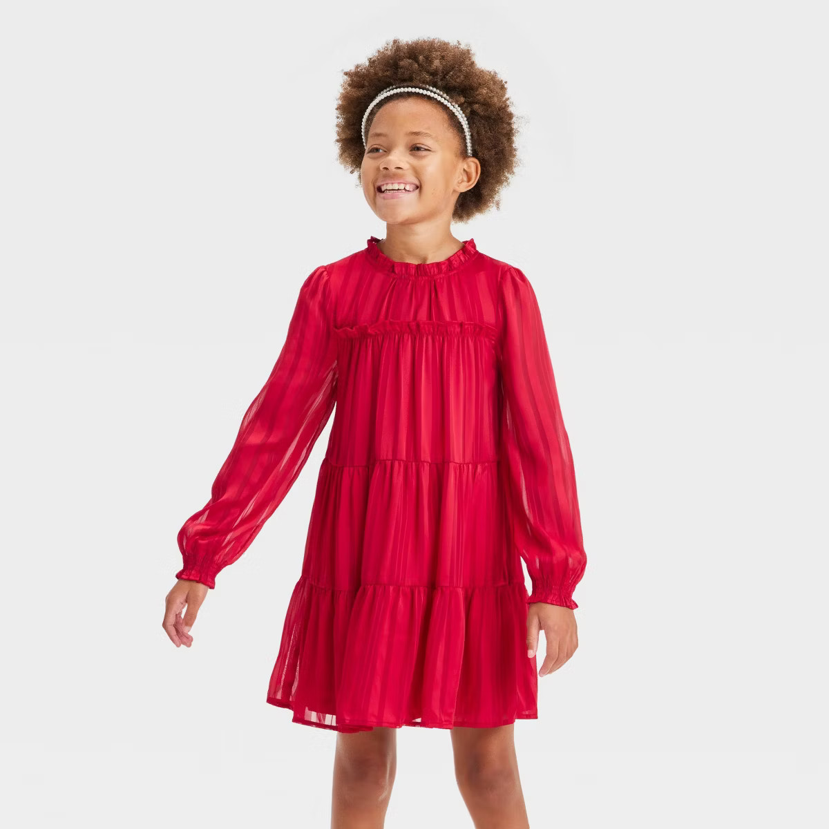 Girls' Long Sleeve Woven Dress - Cat & Jack™ | Target