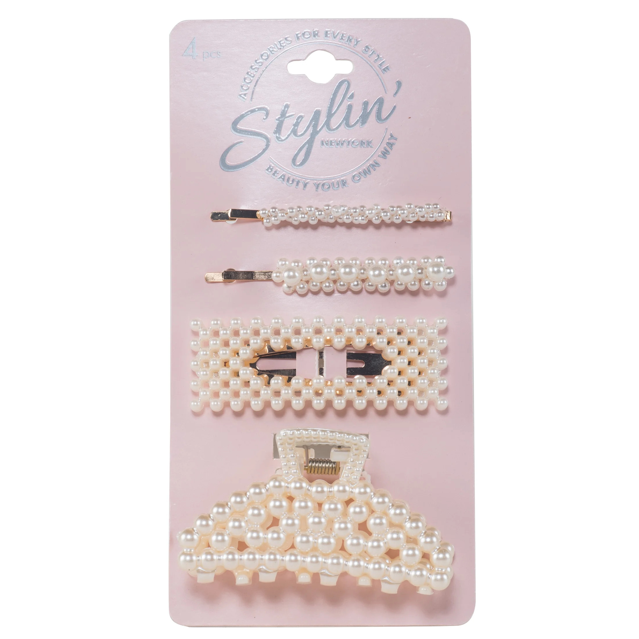Stylin 4pc Pearl Hair Set | Walmart (US)