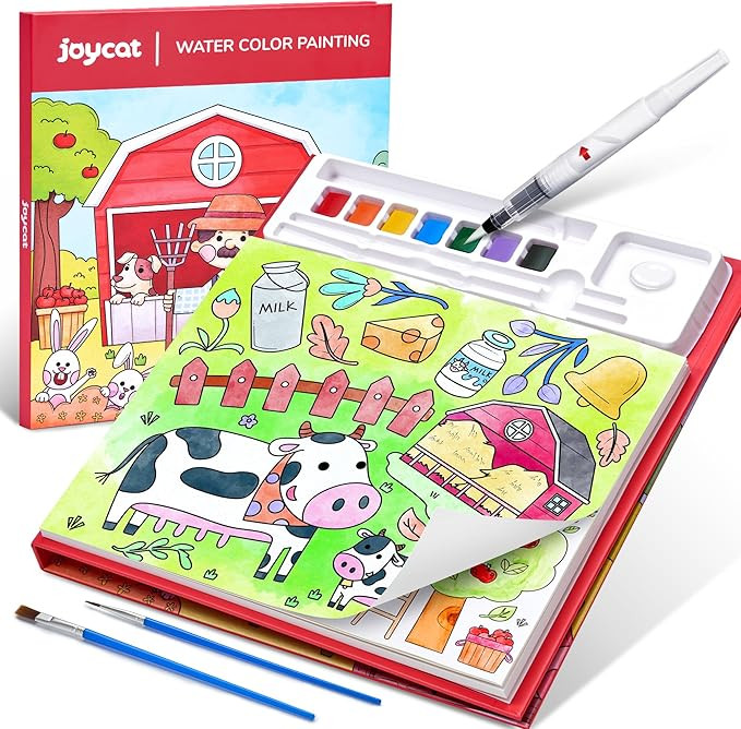 JoyCat Paint with Water Coloring Books for Toddlers, Watercolor Painting Sets for Kids Ages 3-5 4... | Amazon (US)