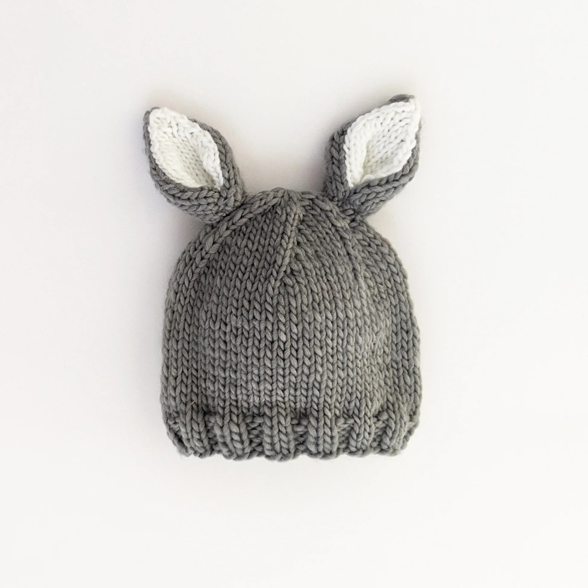 Knit Bunny Hat, Grey | SpearmintLOVE