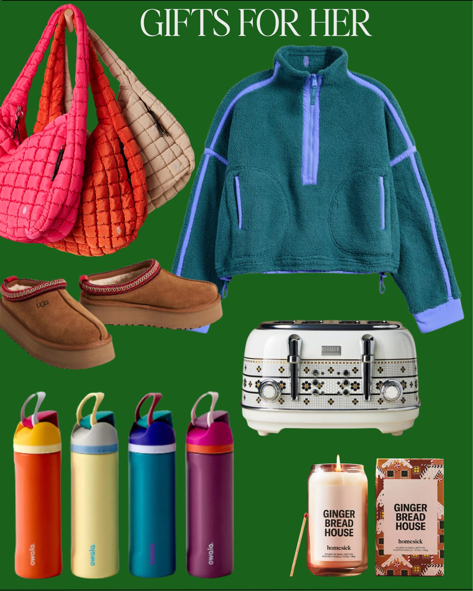 Gifts for her 🎀🫶🏽🎁

#ugg #uggslippers #slides #winteroutfit #falloutfit #candle #christmascandle #anthropologie #freepeople #purse #bag #owala #pullover #sweatshirt #giftsforher #giftideas #toaster #christmas 



#LTKGiftGuide #LTKCyberWeek #LTKSeasonal