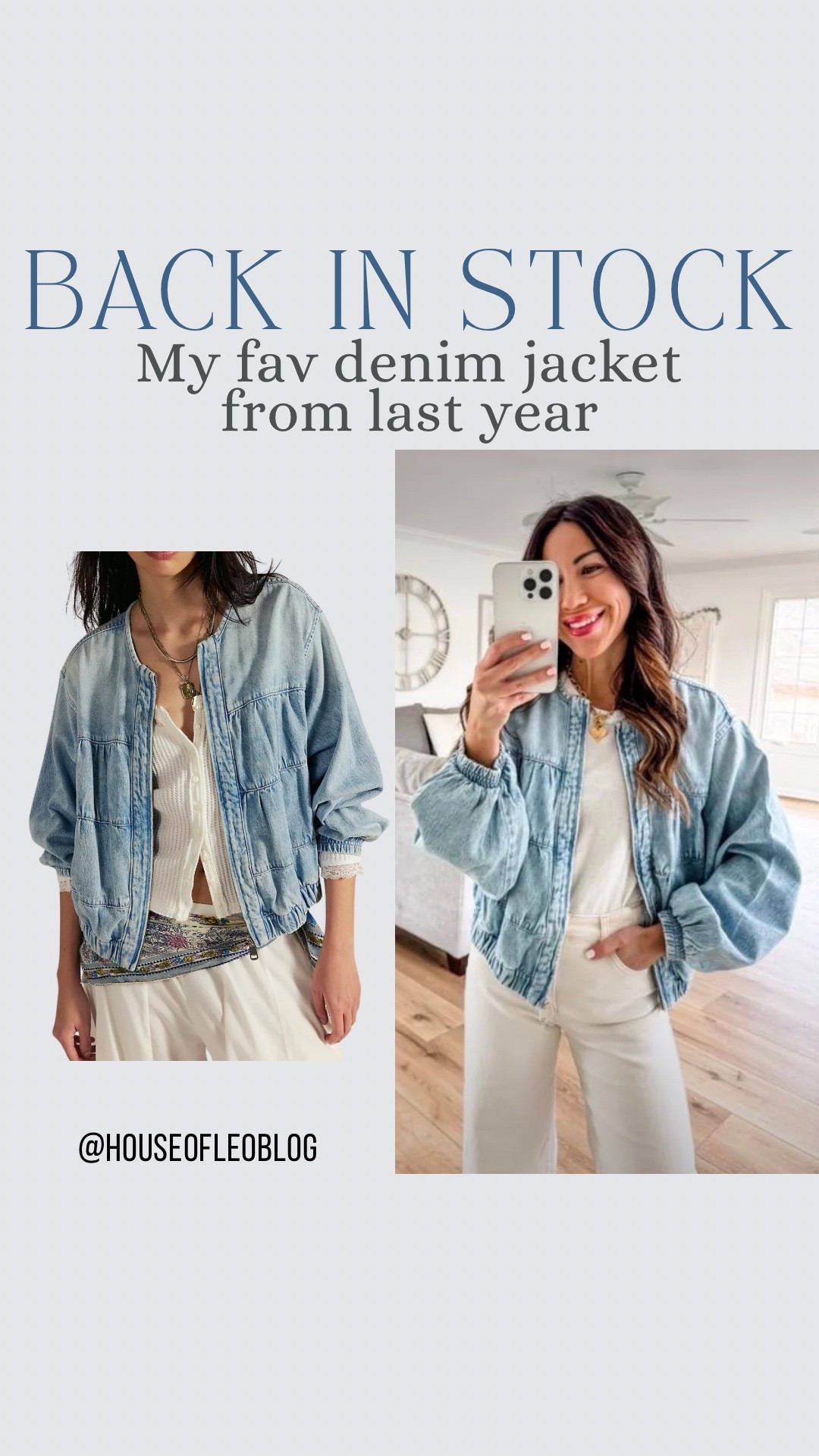 Wearing denim jacket

#LTKOver40