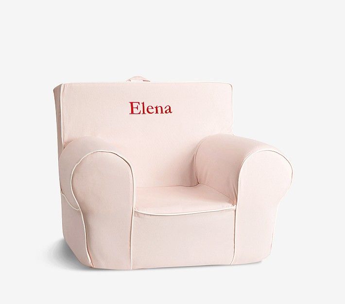 Kids Anywhere Chair®, Blush with White Piping Slipcover Only | Pottery Barn Kids