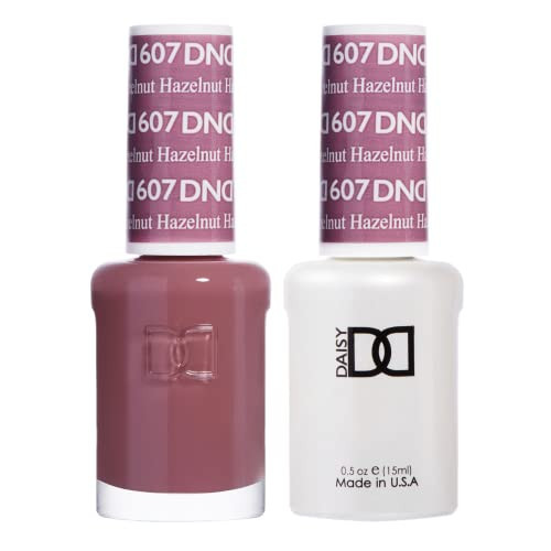 DND Gel Polish Set, Brown Collection, UV/LED Gel Polish and Air Dry Nail Lacquer, Matching Chip-Free Polish Duo, 607 Hazelnut, 0.5 Fl Oz | Amazon (US)