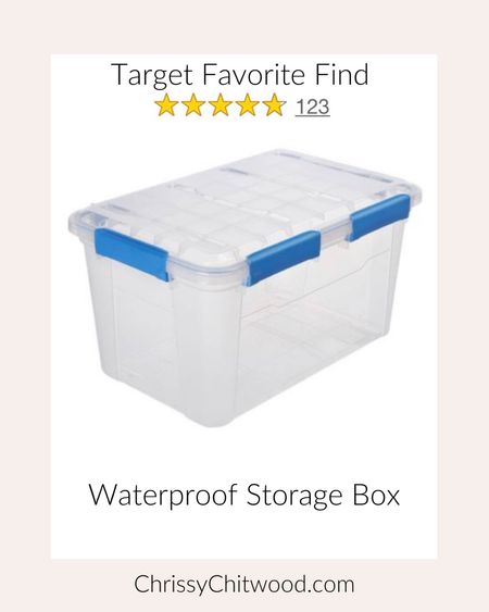 These waterproof storage boxes come on a variety of sizes and are great for home or garage organization! 

The storage bins are waterproof and dust proof. 

Target favorite find, Target finds, storage crates, bin, crate, box, organizing, organize

#LTKfamily #LTKFind #LTKhome