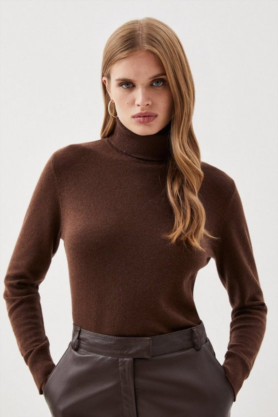 Lydia Millen Cashmere Roll Neck | Karen Millen UK + IE + DE + NL