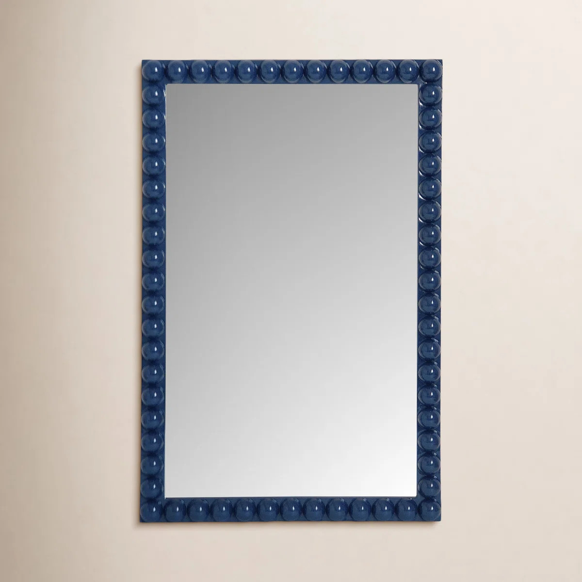 Varsha Rectangle  Glossy Navy Mirror | Wayfair North America