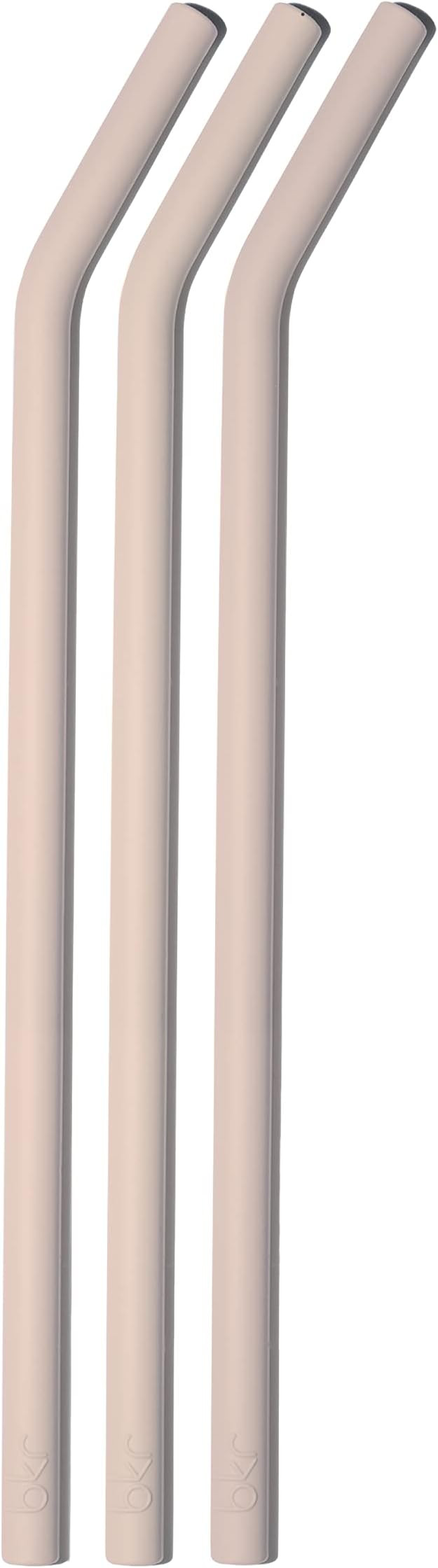 bkr Straw Set - Set of 3 - Soft Silicone Angled Straws - for Glass Water Bottle - Dishwasher Safe | Amazon (US)