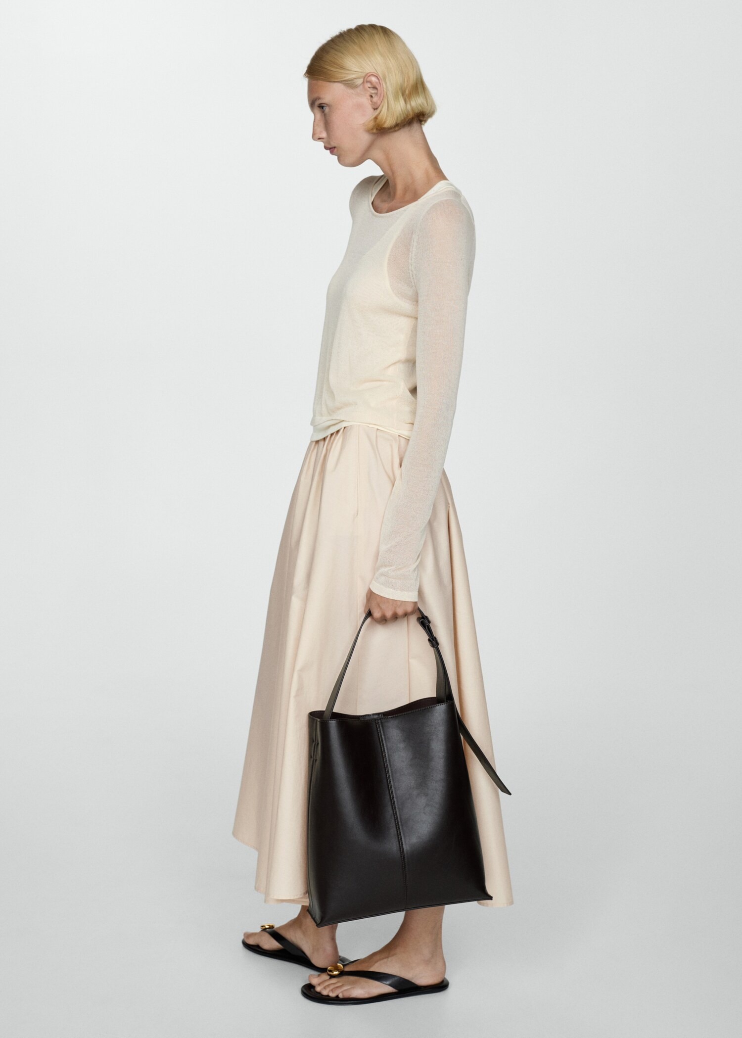 Pleated midi-skirt - Women | MANGO United Kingdom | MANGO (UK)