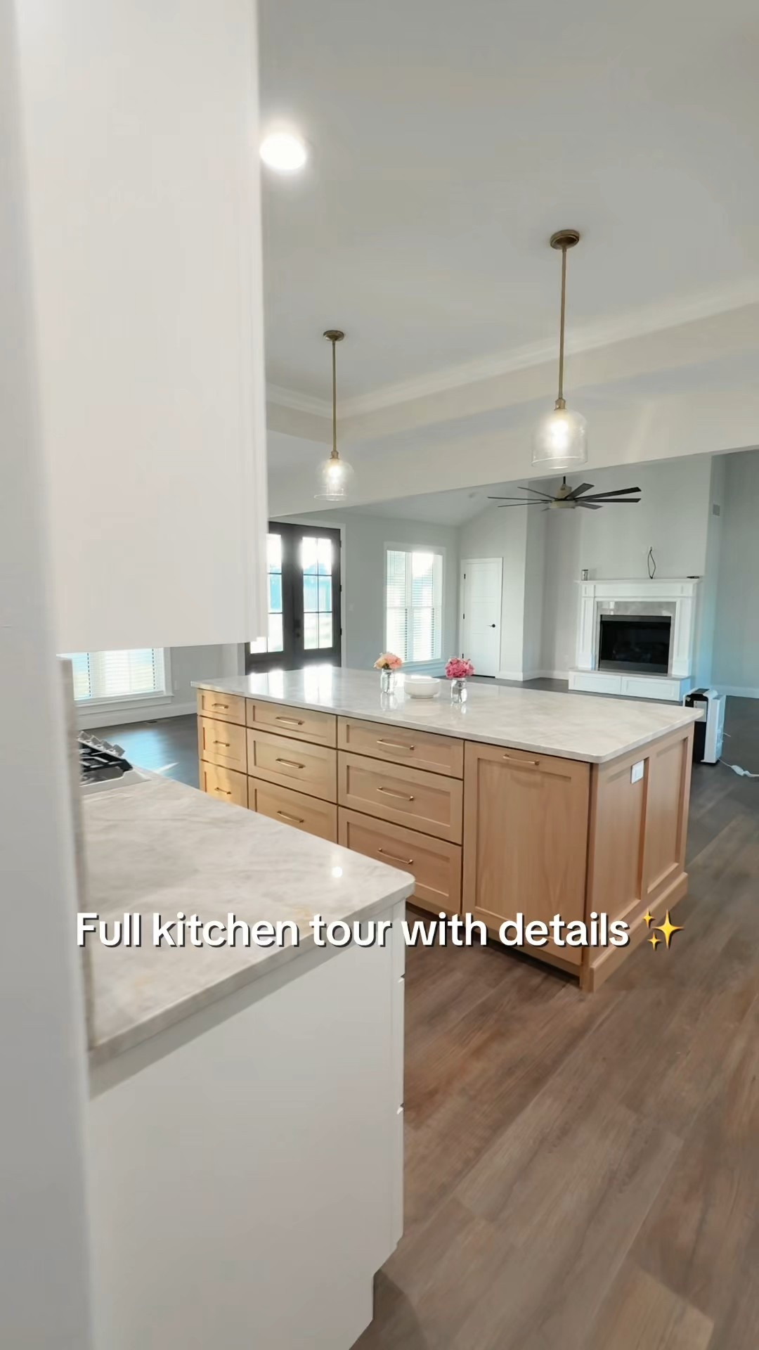 Full kitchen tour with ALL of the details! Hardware, appliances, plumbing fixtures, and lighting selections from our new build are all linked!#LTKFamily

#LTKHome