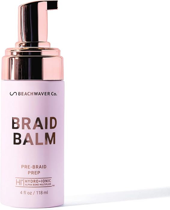 Beachwaver Braid Balm Pre-Braid Prep - Full Size (4 Fl Oz) | Frizz-Taming Primer Foam | Strengthe... | Amazon (US)