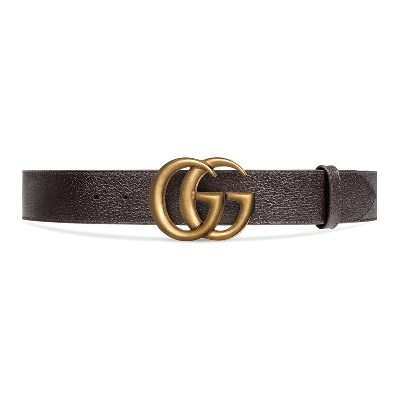Leather belt with Double G buckle | Gucci (US)
