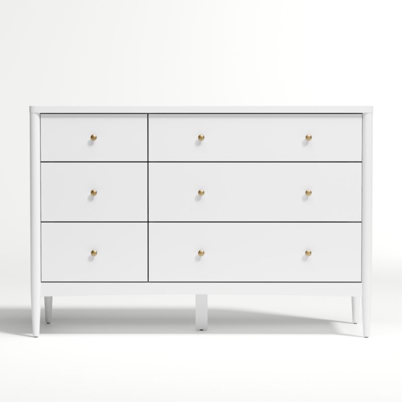 Kids Hampshire White 6-Drawer Dresser + Reviews | Crate and Barrel | Crate & Barrel