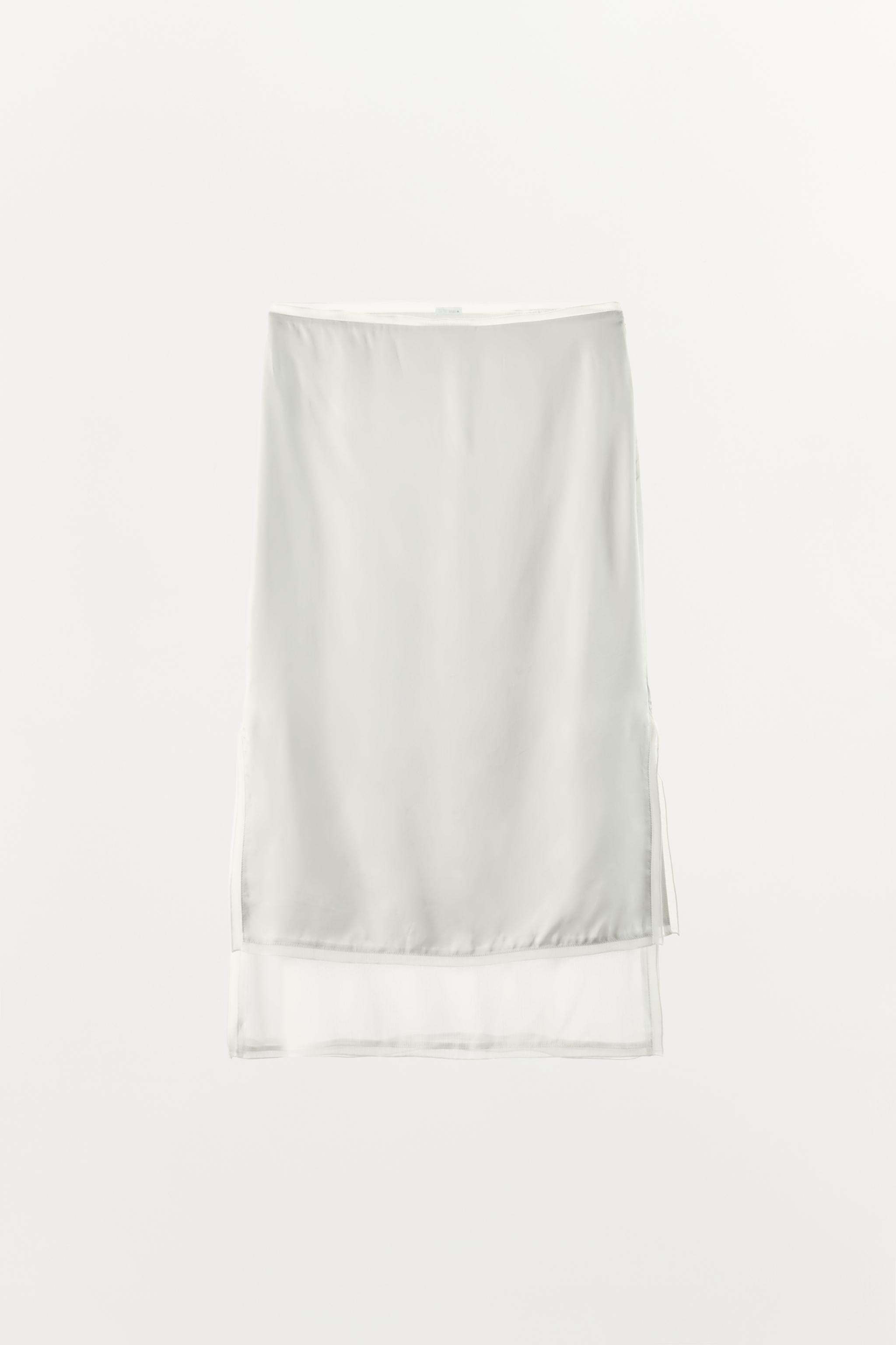 COMBINED SATIN MIDI SKIRT | Zara US
