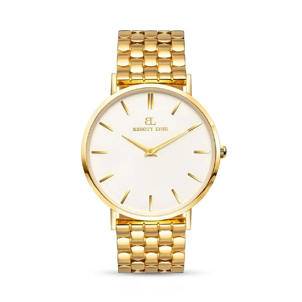 Gold Kensington Link 40 Watch | Abbott Lyon