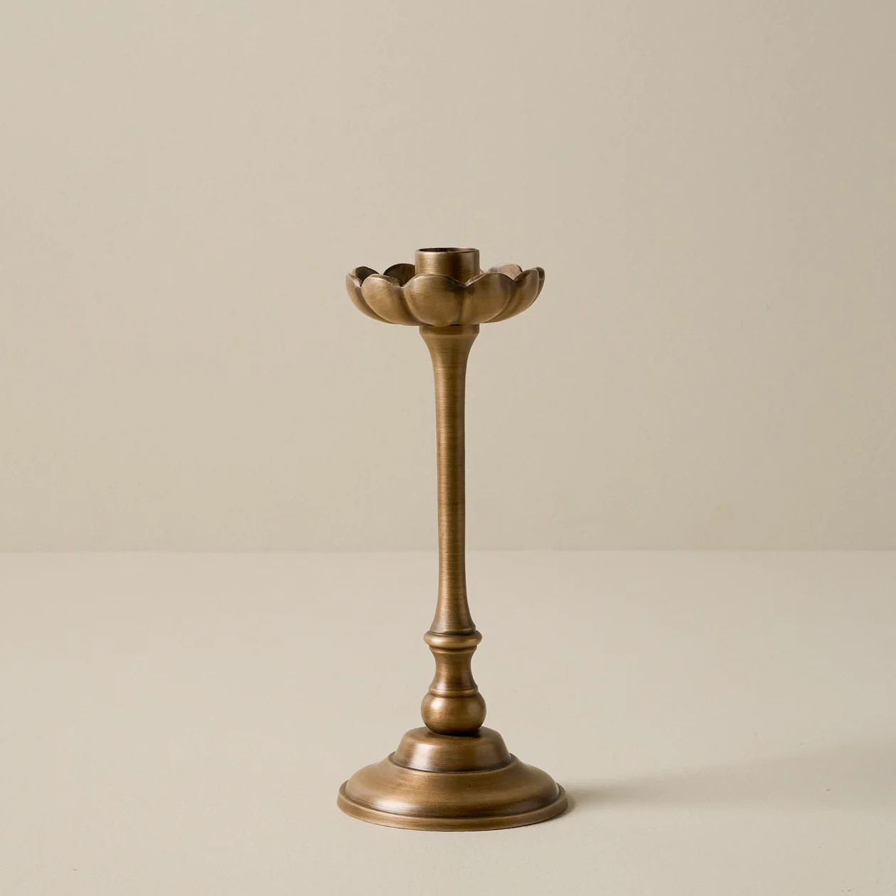 Anna Antique Brass Taper Holder | Magnolia