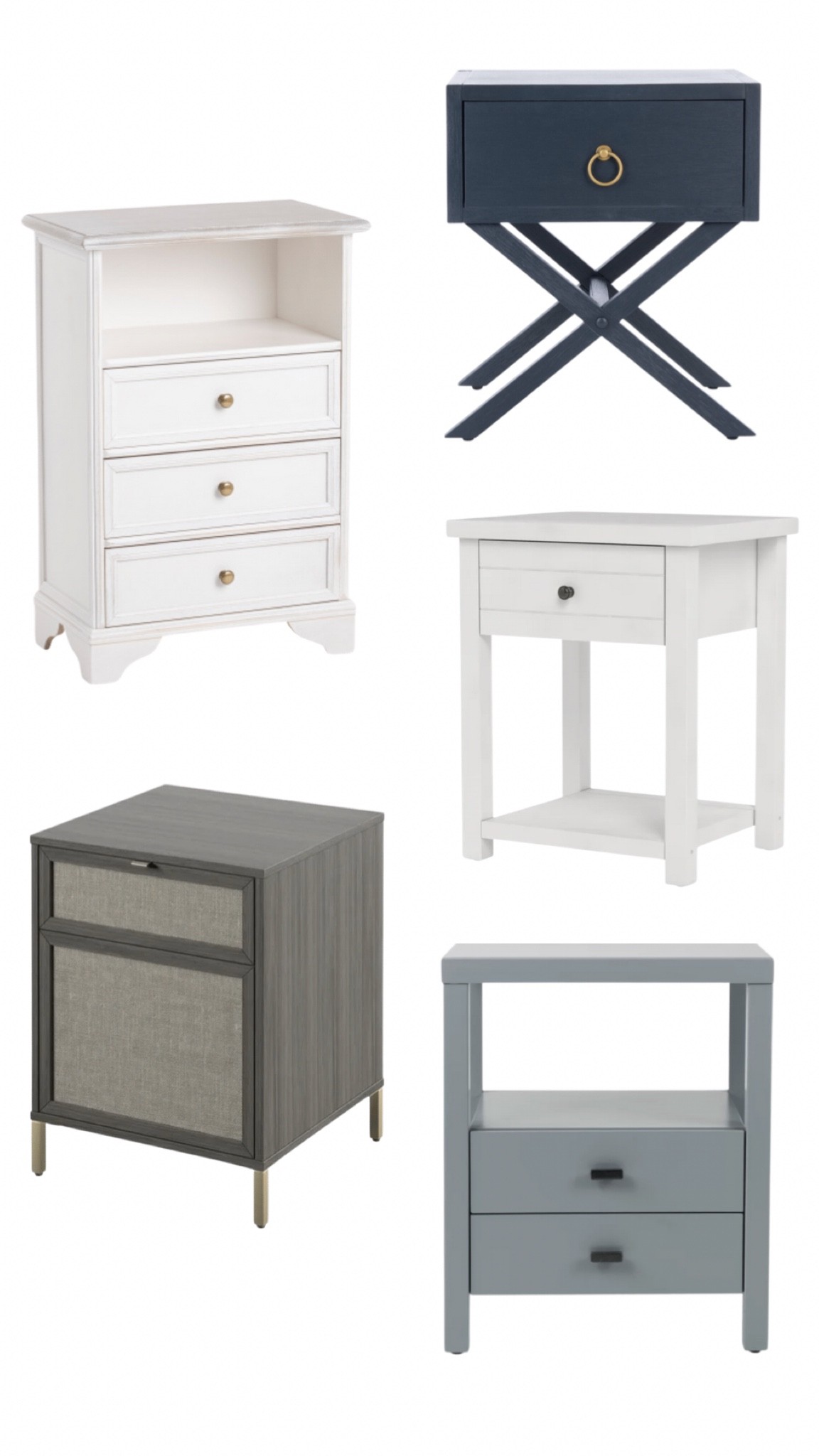 Bedroom nightstands for small spaces night table bedside table drawers storage narrow white grey gray blue coastal 

#LTKhome #LTKU #LTKsalealert