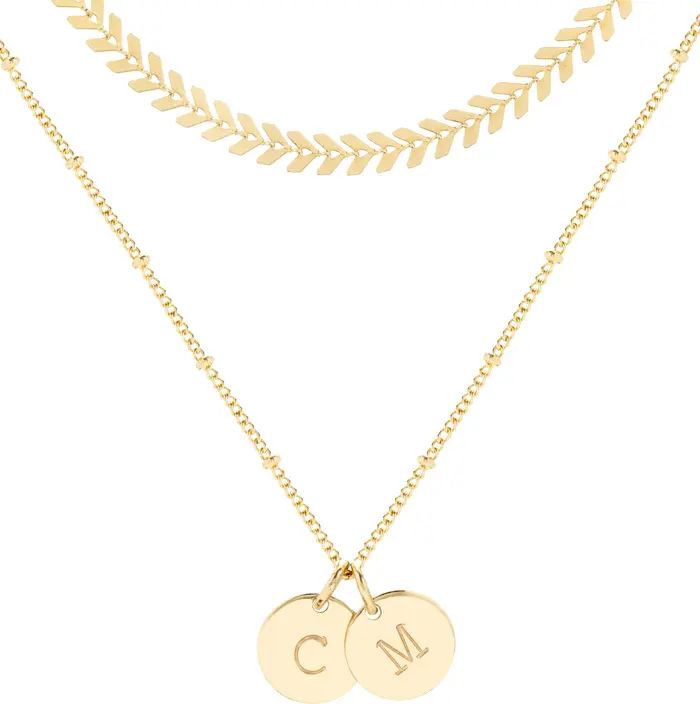 Brook and York Madeline Choker & Two Initial Pendant Necklace Set | Nordstrom | Nordstrom