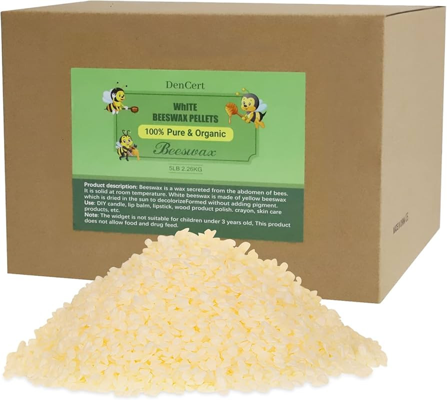 Beeswax Pellets 5LB Cosmetic Grade Natural Beeswax Triple Filtered Organic Beeswax Pastilles for ... | Amazon (US)