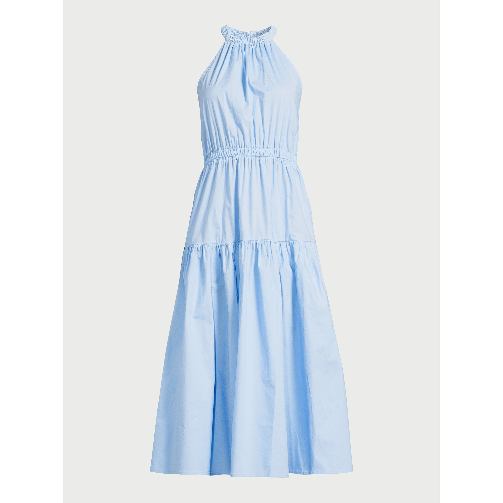 Scoop Women's Gathered Poplin Halter Dress, Sizes XS-XXL | Walmart (US)