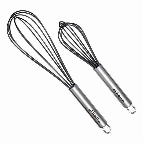2-Piece Whisk Set, 9"/12", Grey, Plastic, sold by At Home | At Home