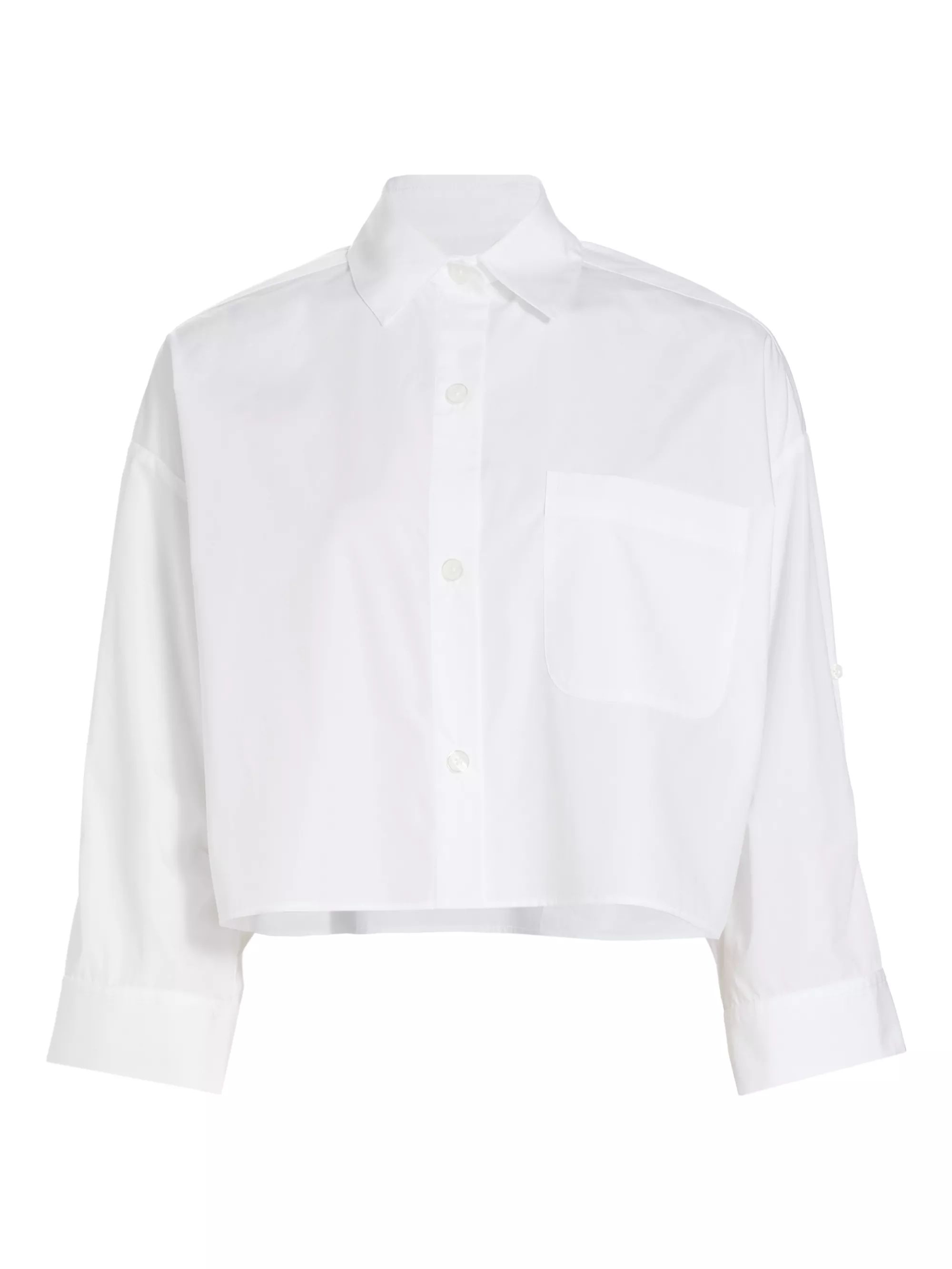 Next Ex Poplin Cropped Shirt | Saks Fifth Avenue