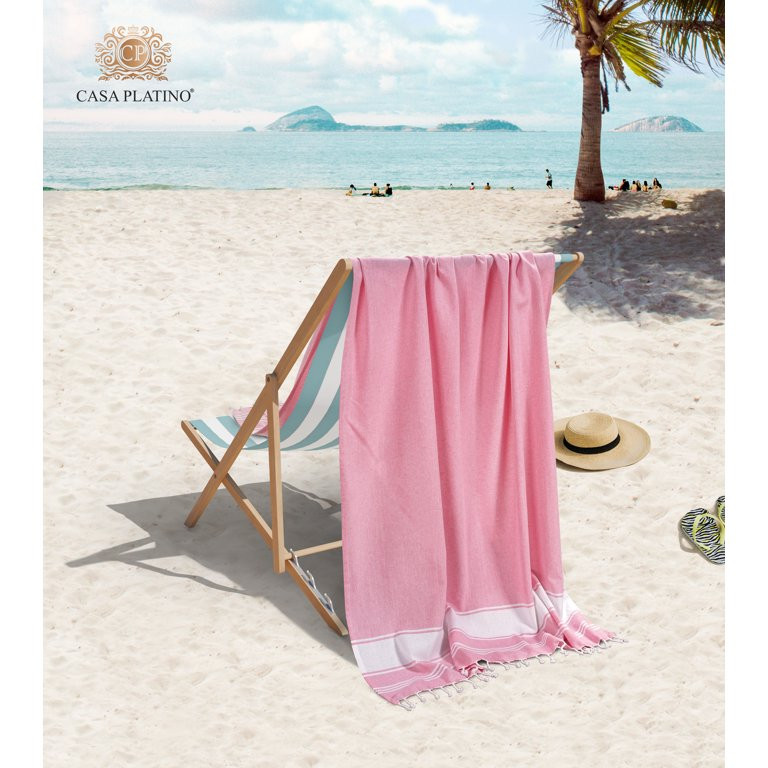 Casa Platino Hammam Cotton Beach Towels 4 Pack – Oversized, Quick Dry, Perfect for Adults Seeki... | Walmart (US)